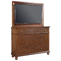 Transitional Media Chest with TV Mount and Drop-Front Drawer