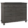 Aspenhome Oxford Transitional 8 Drawer Chesser with Drop-Front Drawer
