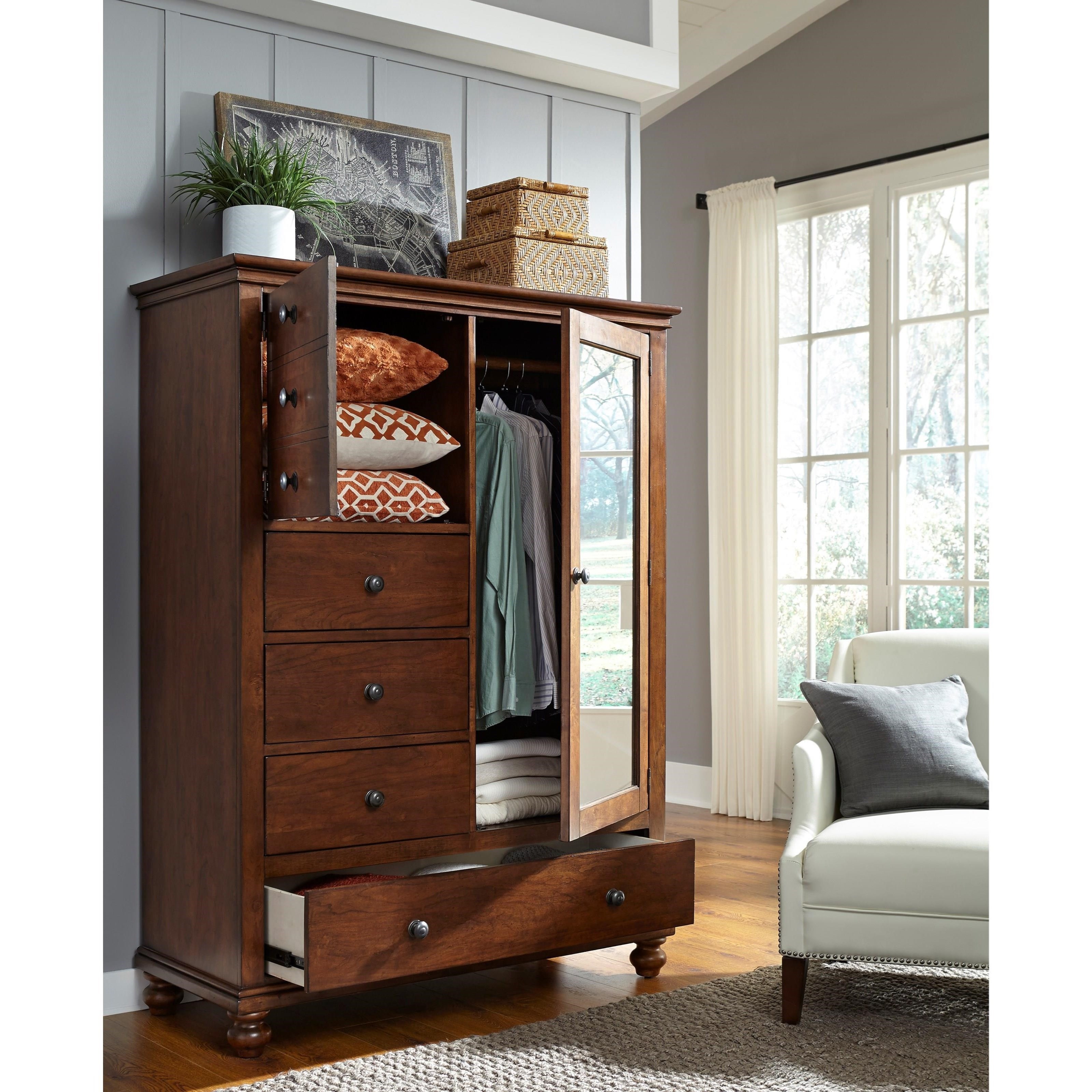 Aspenhome Oxford I07459WBR Transitional Door Chest with Removable