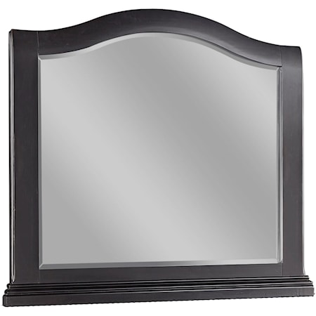 Transitional Landscape Mirror with Arched Design