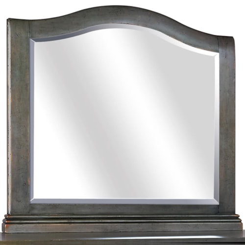 Transitional Landscape Mirror with Arched Design
