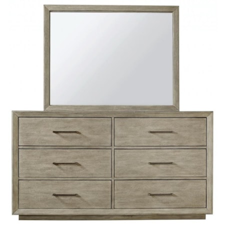 Dresser and Mirror Set
