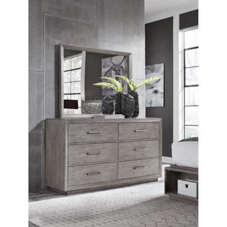 Dresser and Mirror Set
