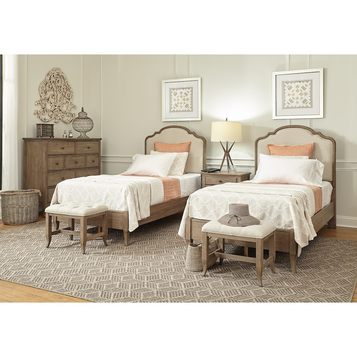 Aspenhome Provence Twin Bedroom Group