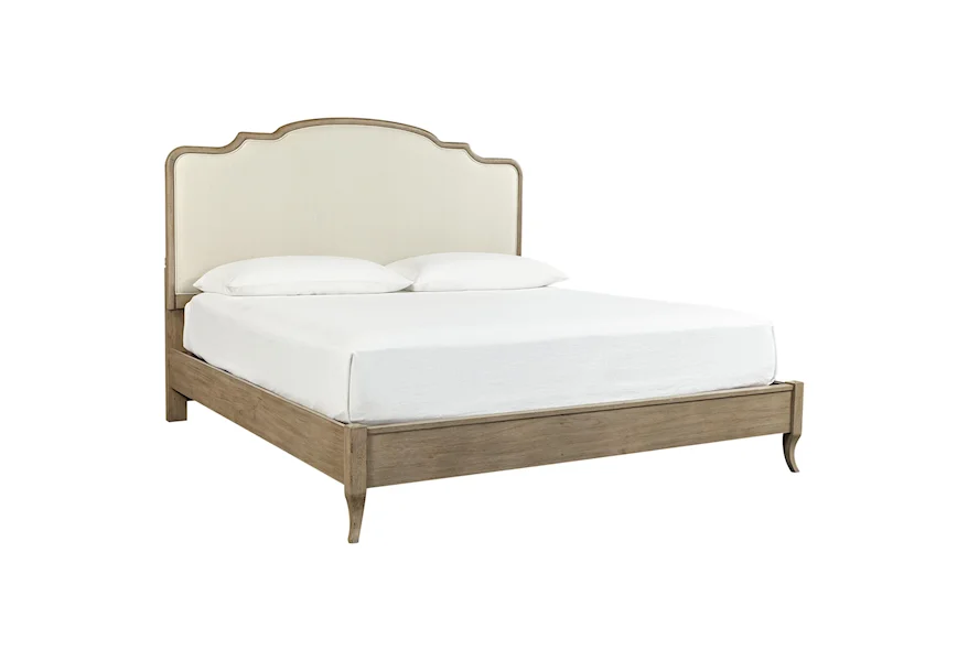 Provence Queen Upholstered Panel Bed by Aspenhome at Stoney Creek Furniture 