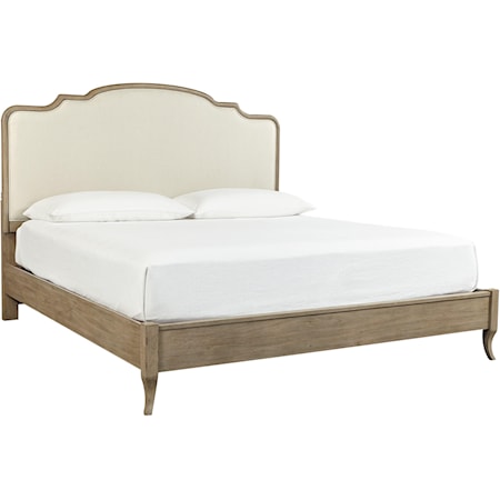 Casual Queen Upholstered Panel Bed