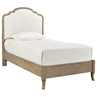 Casual Twin Upholstered Panel Bed