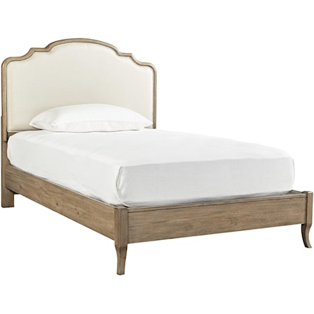 Casual Full Upholstered Panel Bed