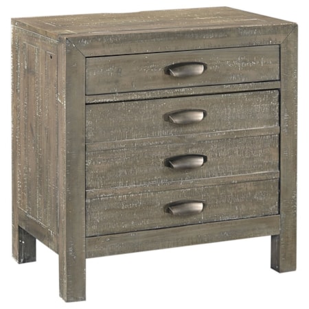 2 Drawer Nightstand with Hidden Compartment