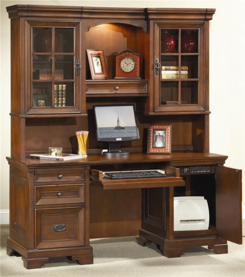 66 Inch Credenza Desk and Hutch