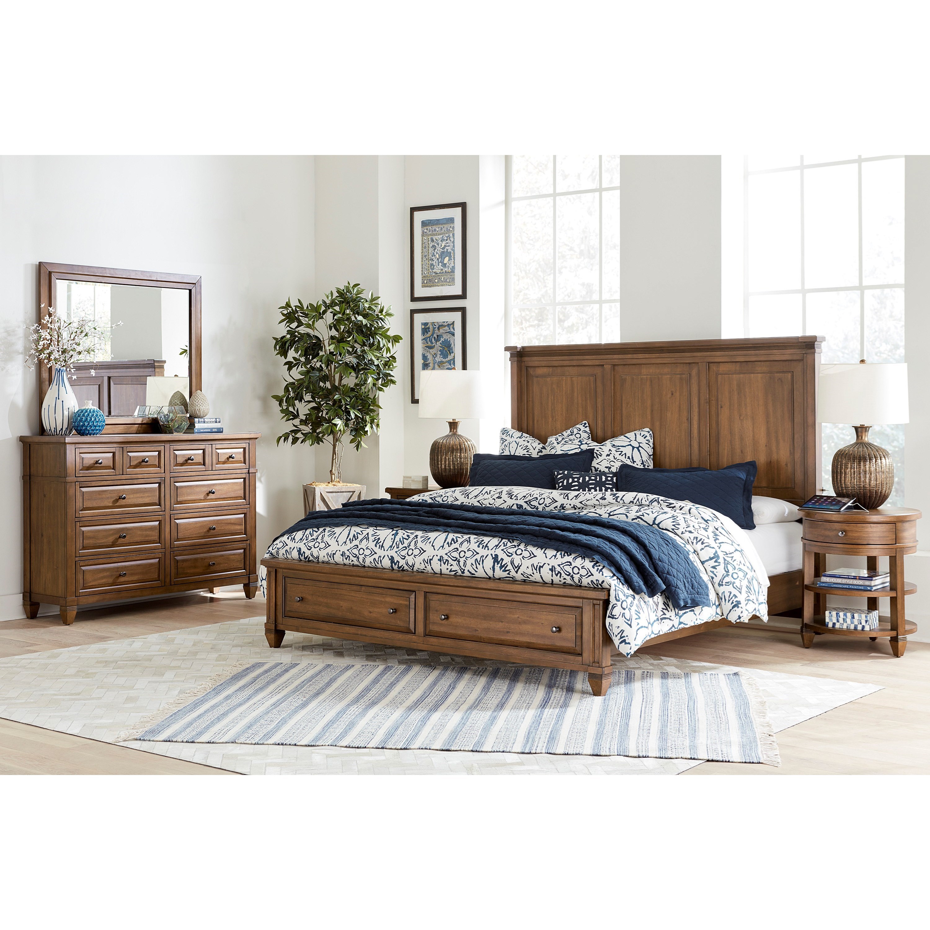 King Panel Bed w/ Storage