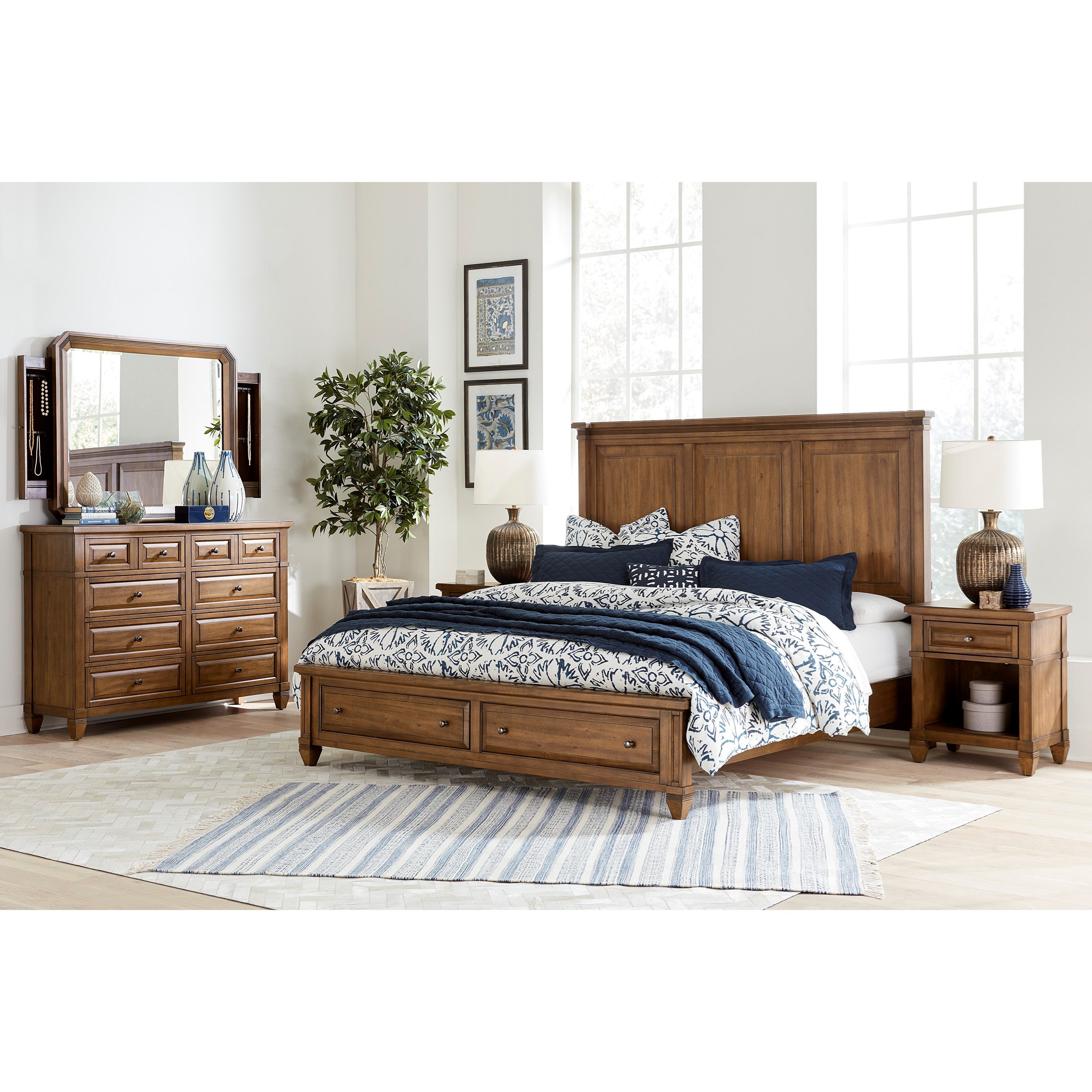 King Panel Bed w/ Storage