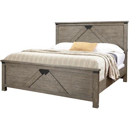 Cal King Panel Bed with USB Ports