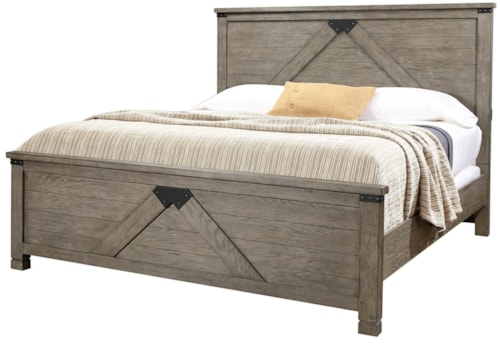 Queen Panel Bed with USB Ports