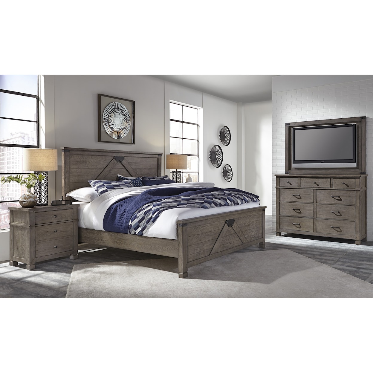 Aspenhome    Cal King Panel Bed