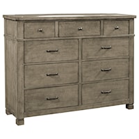 9 Drawer Chesser with Drop-Front Center Drawer
