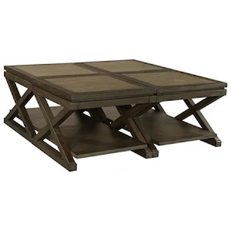 Transitional Bunching Table with Hidden Storage 