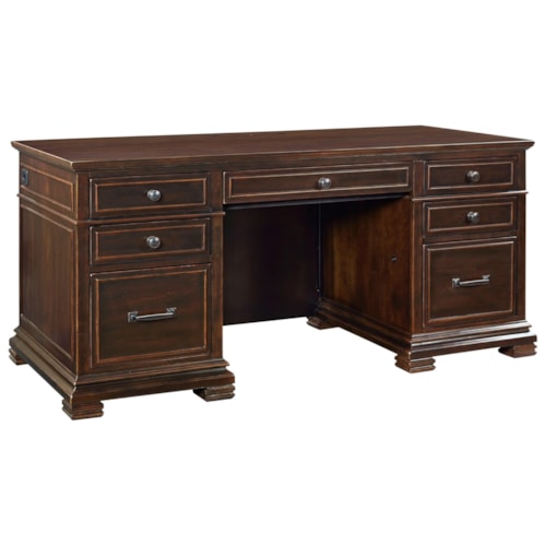 66" Executive Desk with 2 File Drawers
