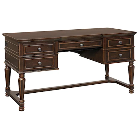 60" Half-Ped Desk with 4 Utility Drawers