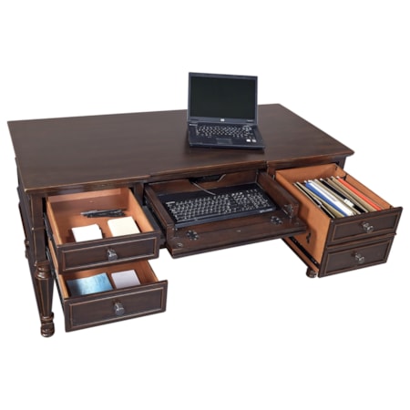 60&quot; Half-Ped Desk