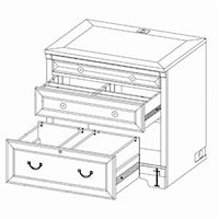 3 Drawer Unit with Locking File Drawer