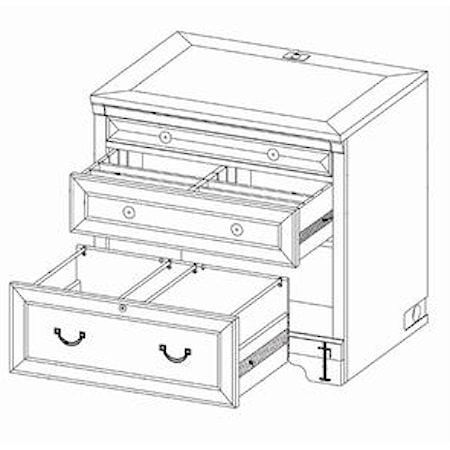 3 Drawer Unit with Locking File Drawer