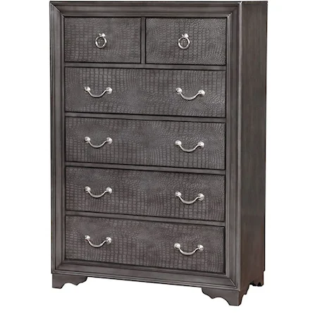 6-Drawer Chest of Drawers with Felt Lined Top Drawers
