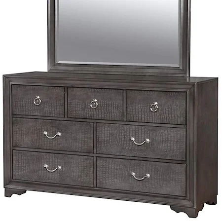 7-Drawer Dresser with Felt Lined Top Drawers