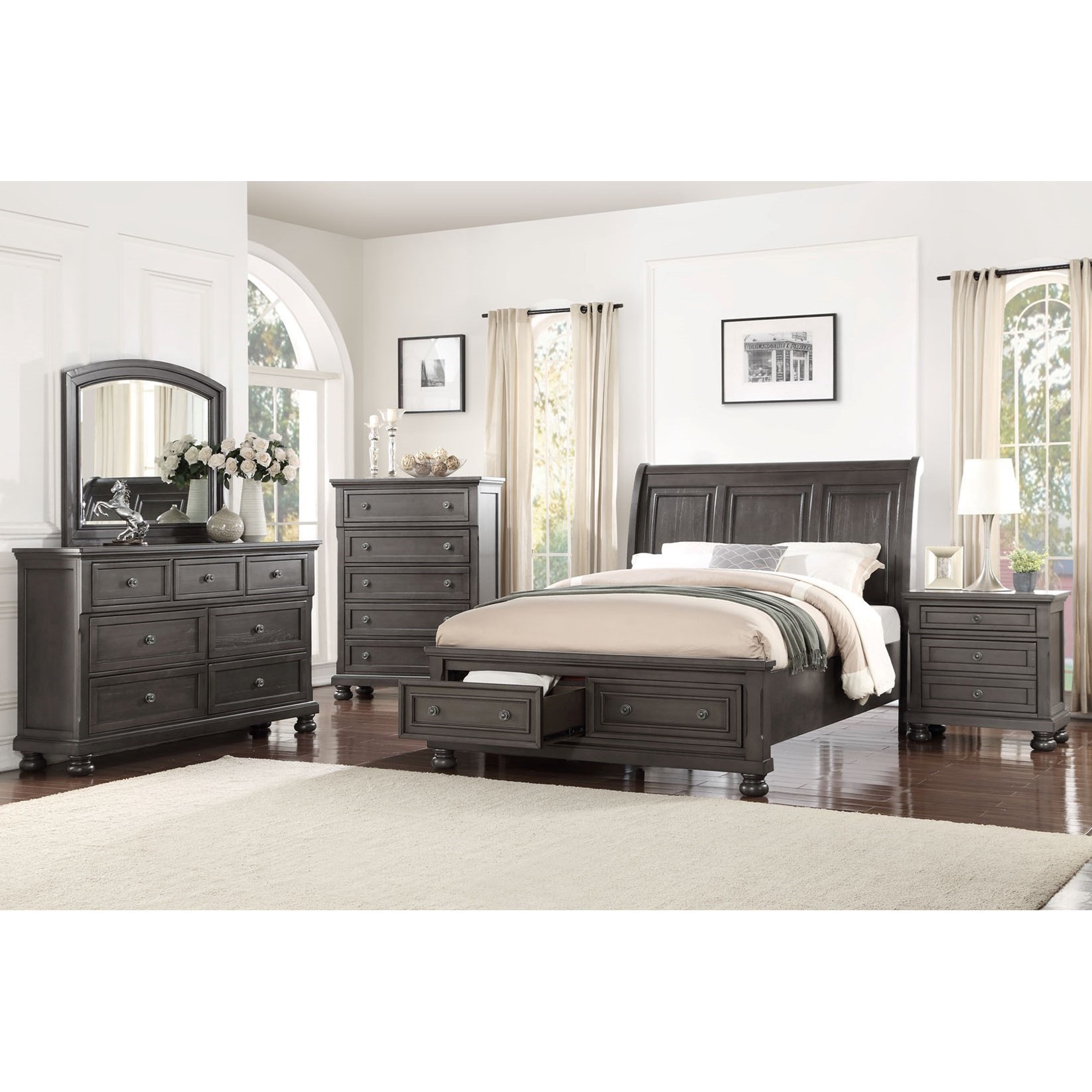 Queen Sleigh Bed