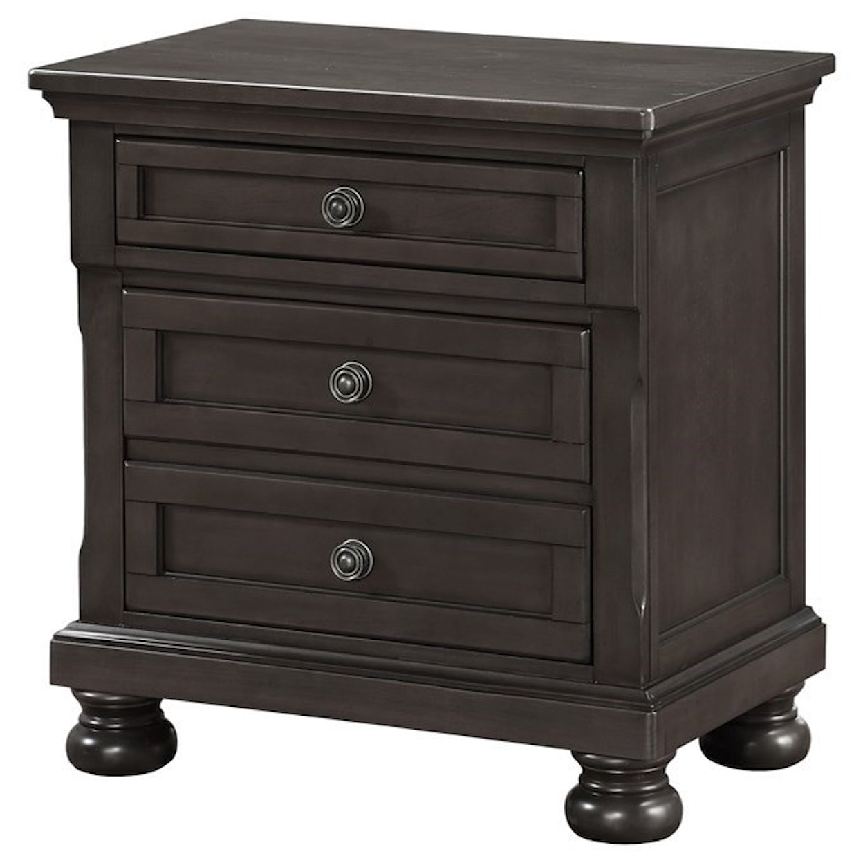 Avalon Furniture Stella 2-Drawer Nightstand w/ Hidden Drawer W/ USB