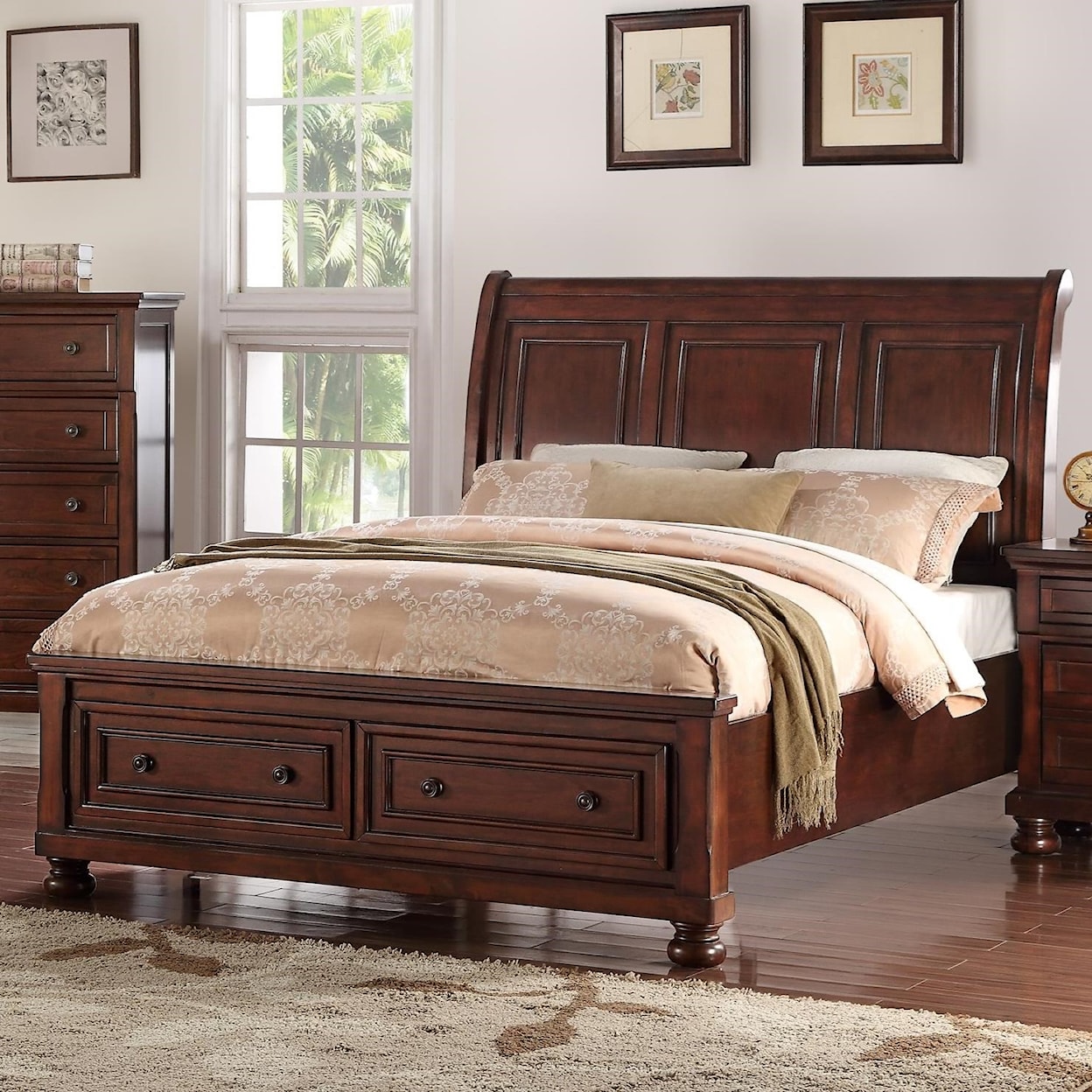 Avalon Furniture Stella King Sleigh Bed