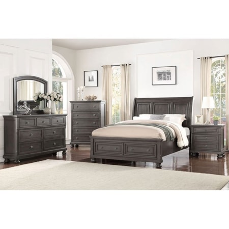 Dresser and Mirror Set