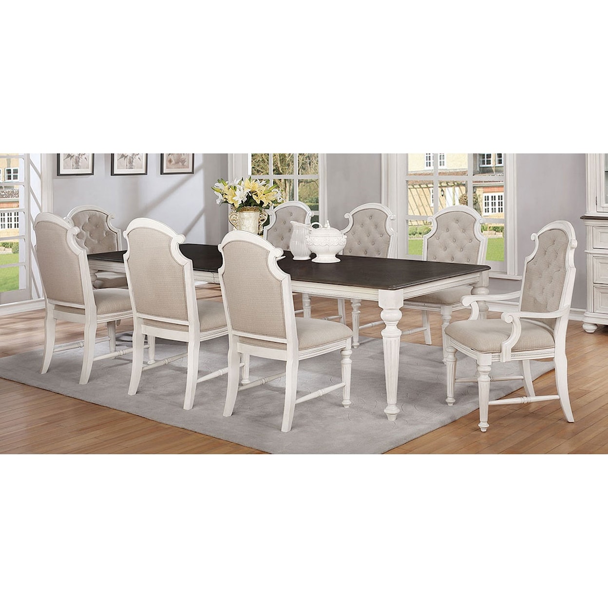 Avalon Furniture West Chester 9-Pc Table and Chair Set