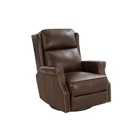 Brookmore Power Swivel Glider Recliner With Adjustable Headrest - Ashford Walnut