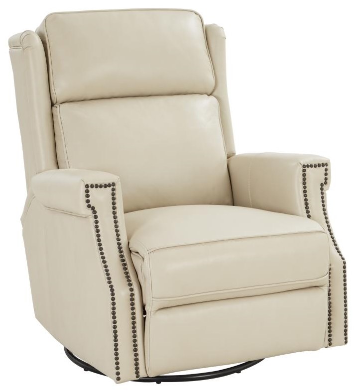 Barcalounger leather power glider recliner with power top adjustable headrest