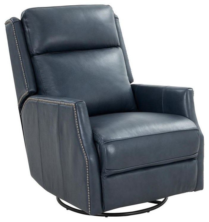 Barcalounger leather power outlet swivel glider recliner