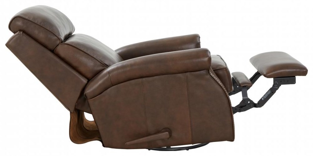 Barcalounger Crews 8 4001 5625 87 Crews Leather Swivel Glider