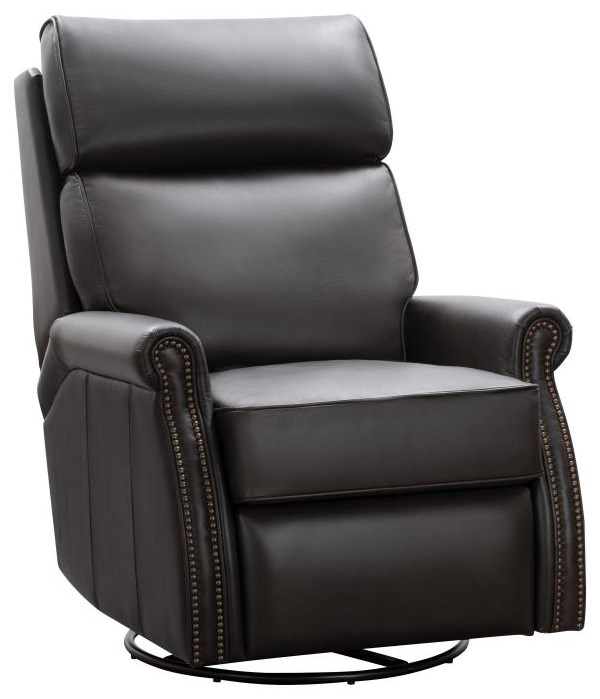 Barcalounger Crews 8 4001 5625 87 Crews Leather Swivel Glider