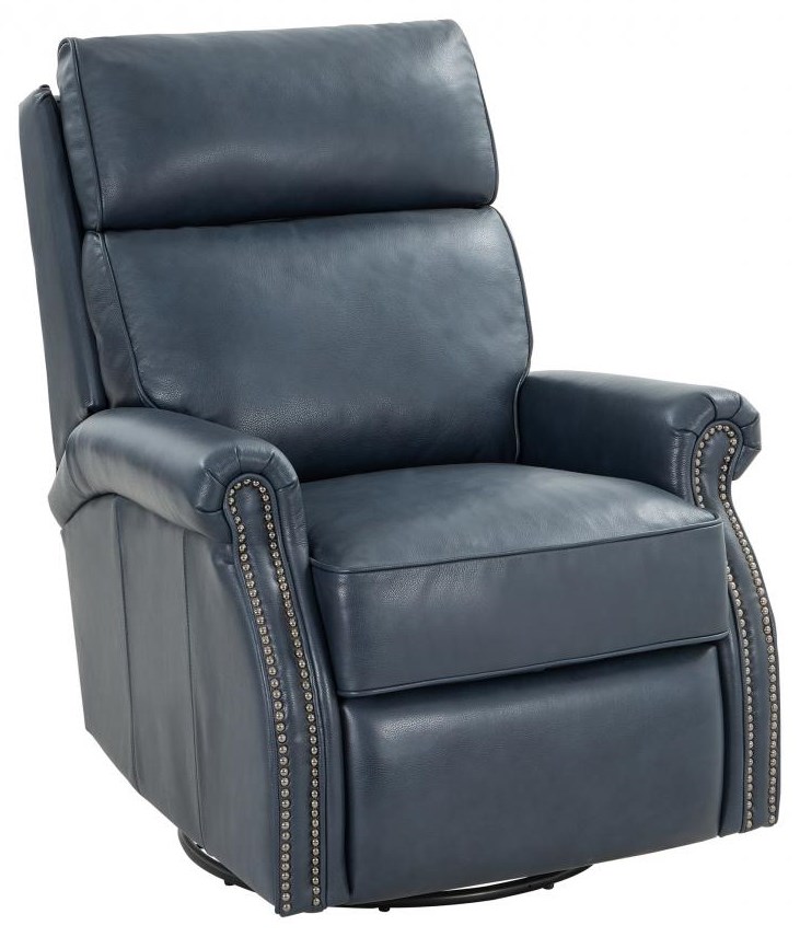 Barcalounger Crews 8 4001 5708 45 Traditional Swivel Glider Manual Recliner with Nailhead Details Z R Furniture Recliner Three Way
