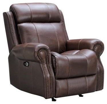 Barcalounger leather power glider recliner with power adjustable headrest outlet