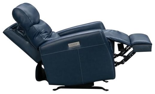 Barcalounger blue leather recliner deals