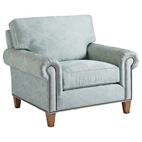 Watermill Transitional Chair with Nailheads