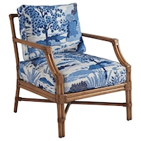 Redondo Tropical Chair with Woven Rattan and Abaca