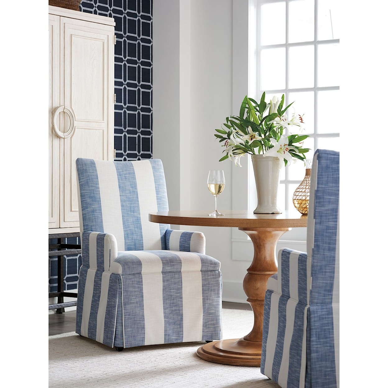 Barclay Butera Barclay Butera Upholstery Mackenzie Skirted Dining Arm Chair