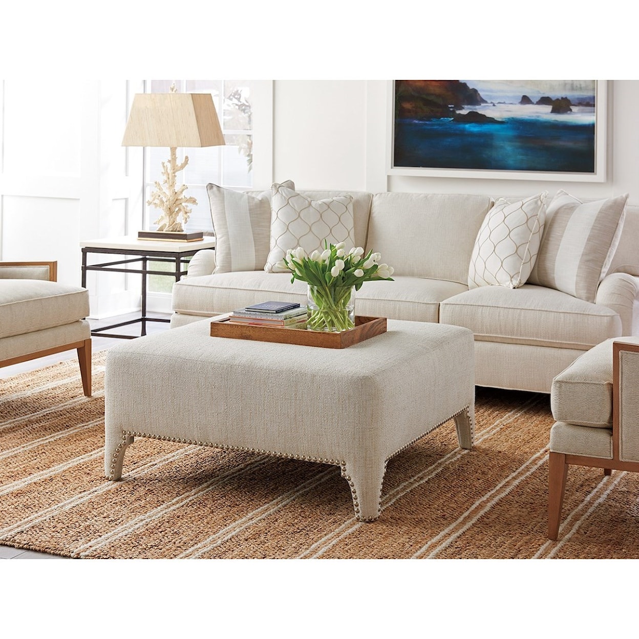 Barclay Butera Barclay Butera Upholstery Sheffield Ottoman