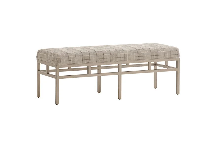Barclay Butera Upholstery Lucca Metal Bench by Barclay Butera at Z & R Furniture