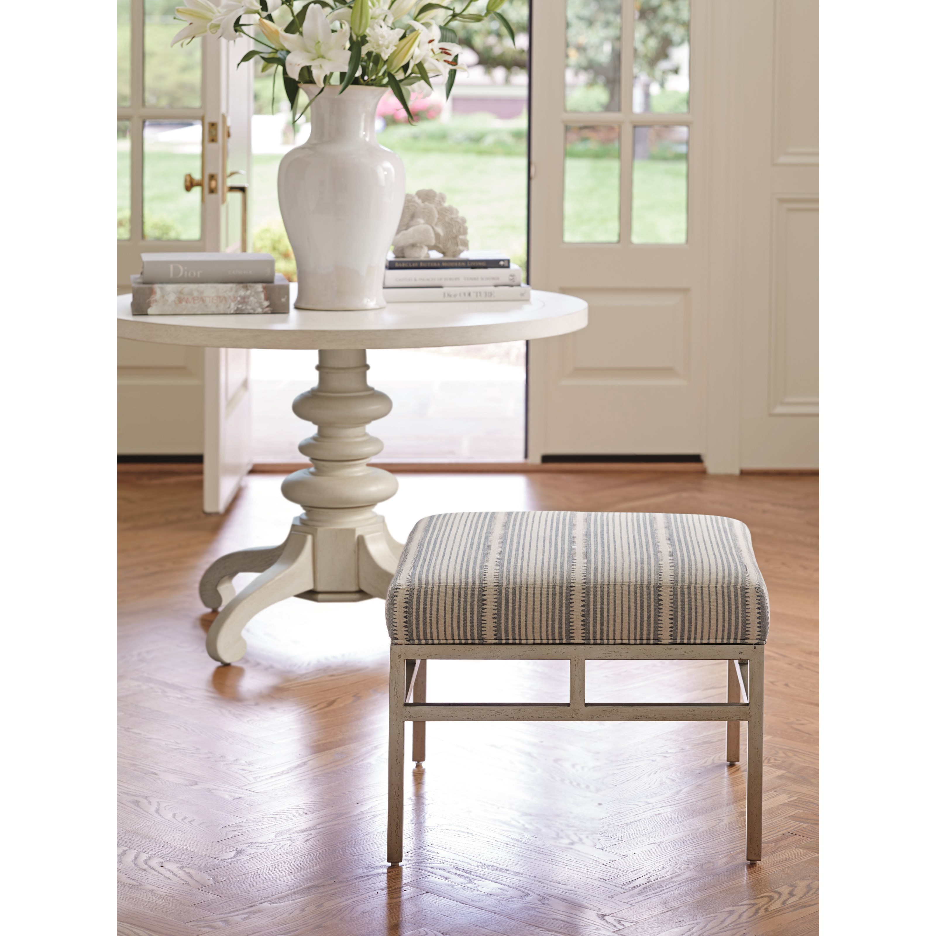 Barclay Butera Barclay Butera Upholstery Lucca Metal Ottoman