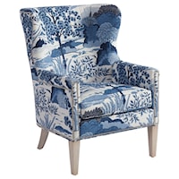 Avery Wing Chair with Nailhead Border