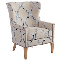 Avery Wing Chair with Nailhead Border