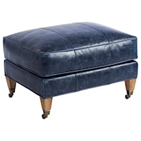 Sydney Ottoman With Brass Casters